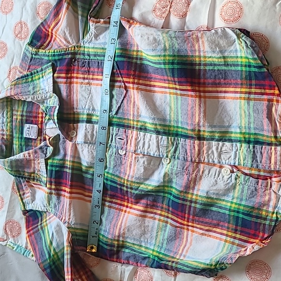 Gap boys plaid XS 4-5 100% cotton button-down shirt long sleeve - Picture 6 of 10